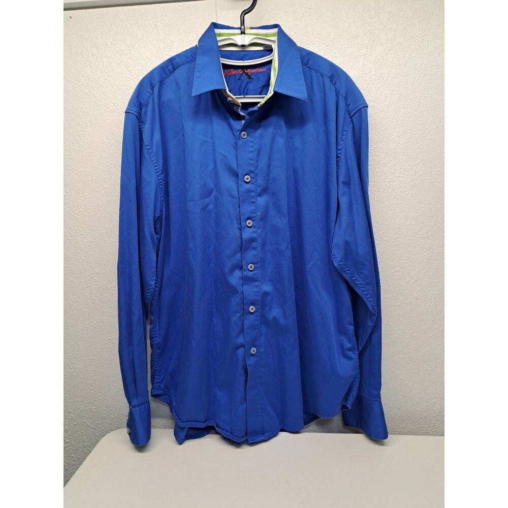Robert Graham Shirt Men's Blue Long Sleeve Button Up XL